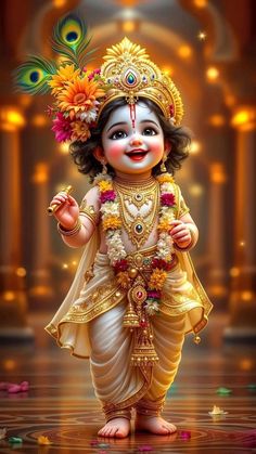 cute baby krishna images hd