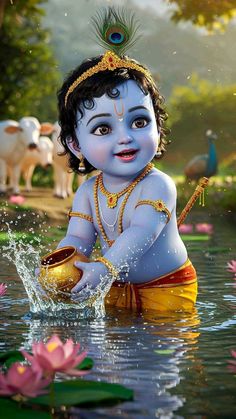 cute baby krishna images hd