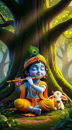 cute baby krishna images hd