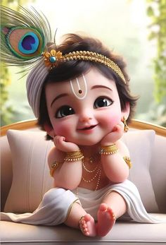 cute baby krishna images hd