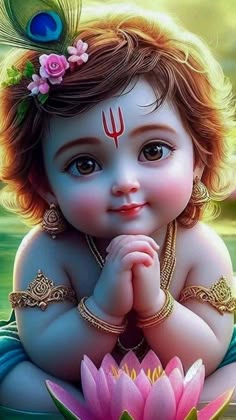 cute baby krishna images hd