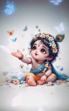 cute baby krishna images hd