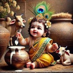 cute baby krishna images hd