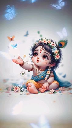 cute baby krishna images hd