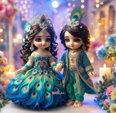 cute little radha krishna holi images