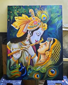 painting hd wallpaper romantic radha krishna images
