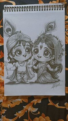 pencil radha krishna drawing