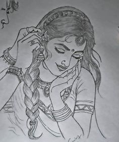pencil radha krishna drawing