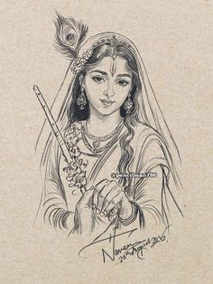 pencil radha krishna drawing