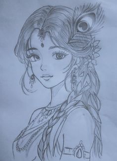 pencil radha krishna drawing
