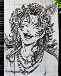 pencil radha krishna drawing