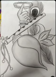 pencil radha krishna drawing