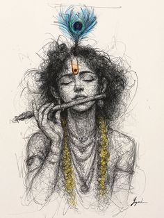 pencil radha krishna drawing