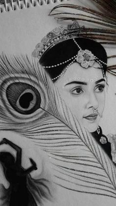 pencil radha krishna drawing