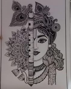 pencil radha krishna drawing