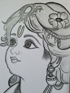 pencil radha krishna drawing