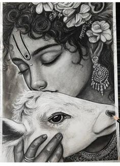 pencil radha krishna drawing