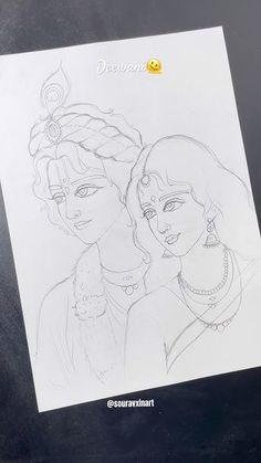 pencil radha krishna drawing