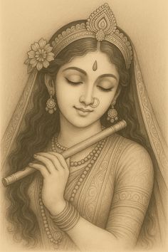 pencil radha krishna drawing