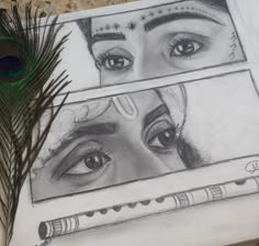 pencil radha krishna drawing