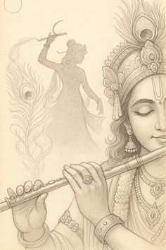 pencil radha krishna drawing