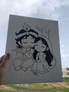 pencil radha krishna drawing