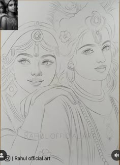 pencil radha krishna drawing
