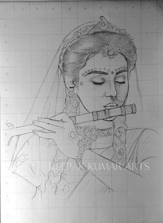 pencil radha krishna drawing