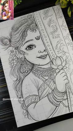 pencil radha krishna drawing