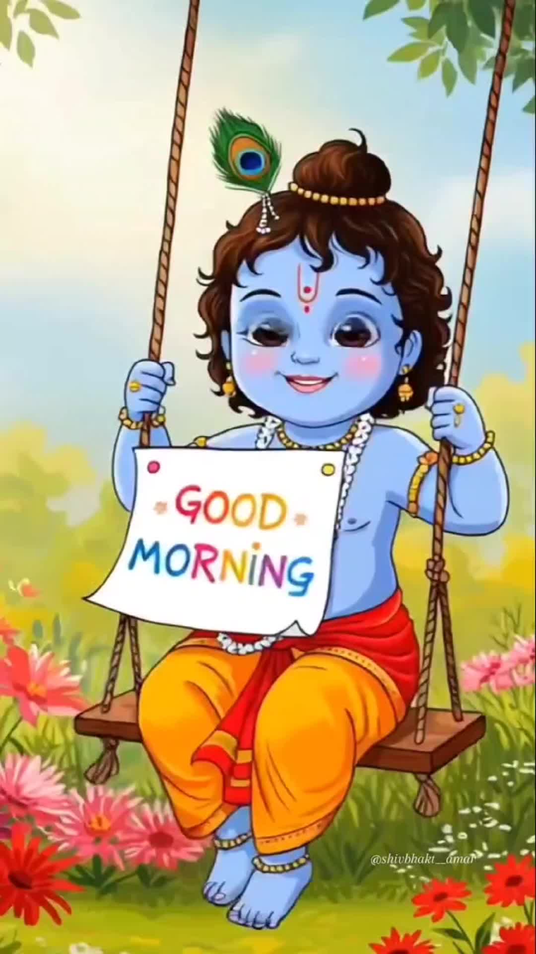 radha krishna good morning images