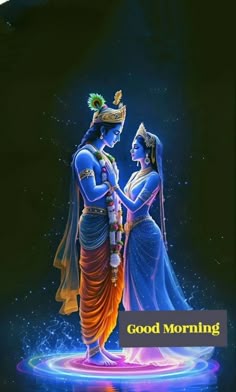 radha krishna good morning images