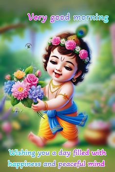 radha krishna good morning images