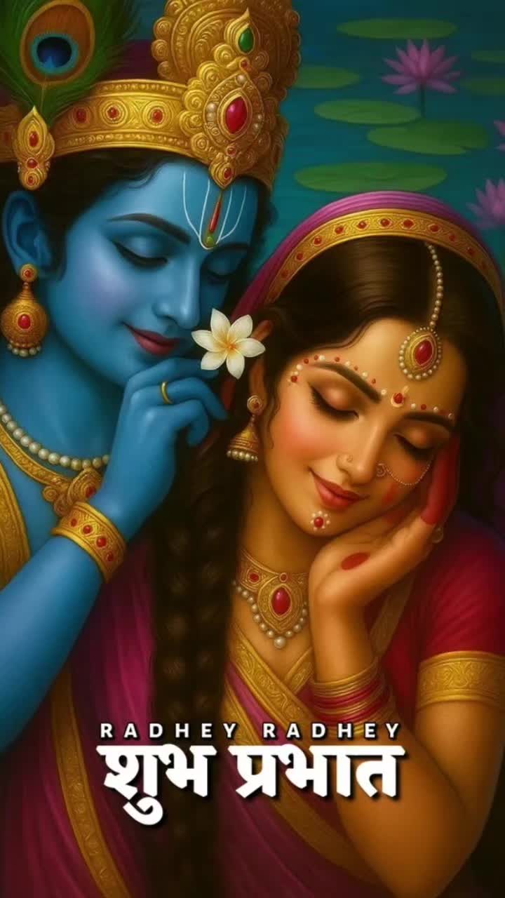 radha krishna good morning images