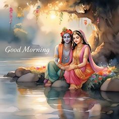radha krishna good morning images