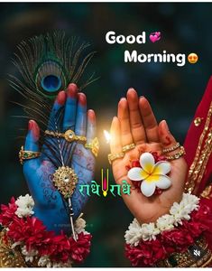 radha krishna good morning images