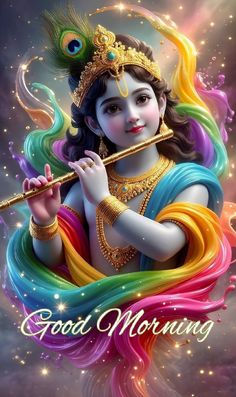 radha krishna good morning images