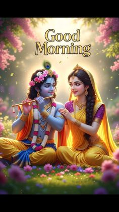 radha krishna good morning images