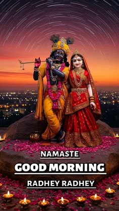 radha krishna good morning images