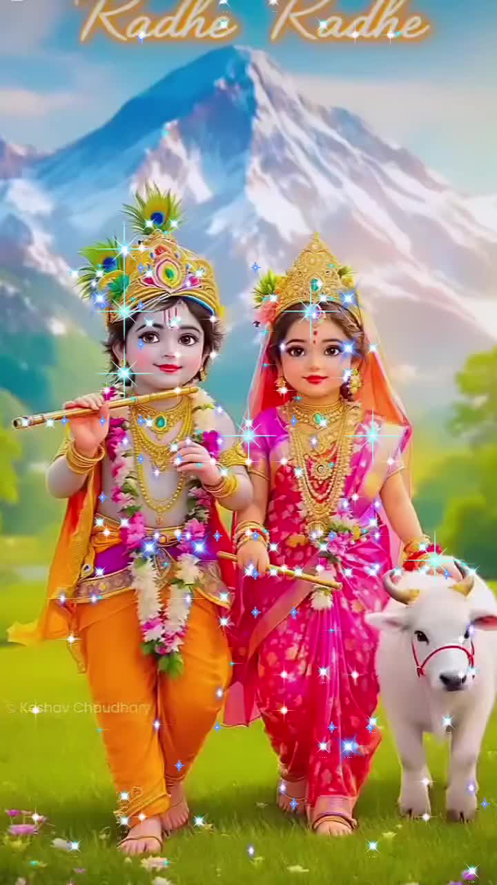 radha krishna good morning images