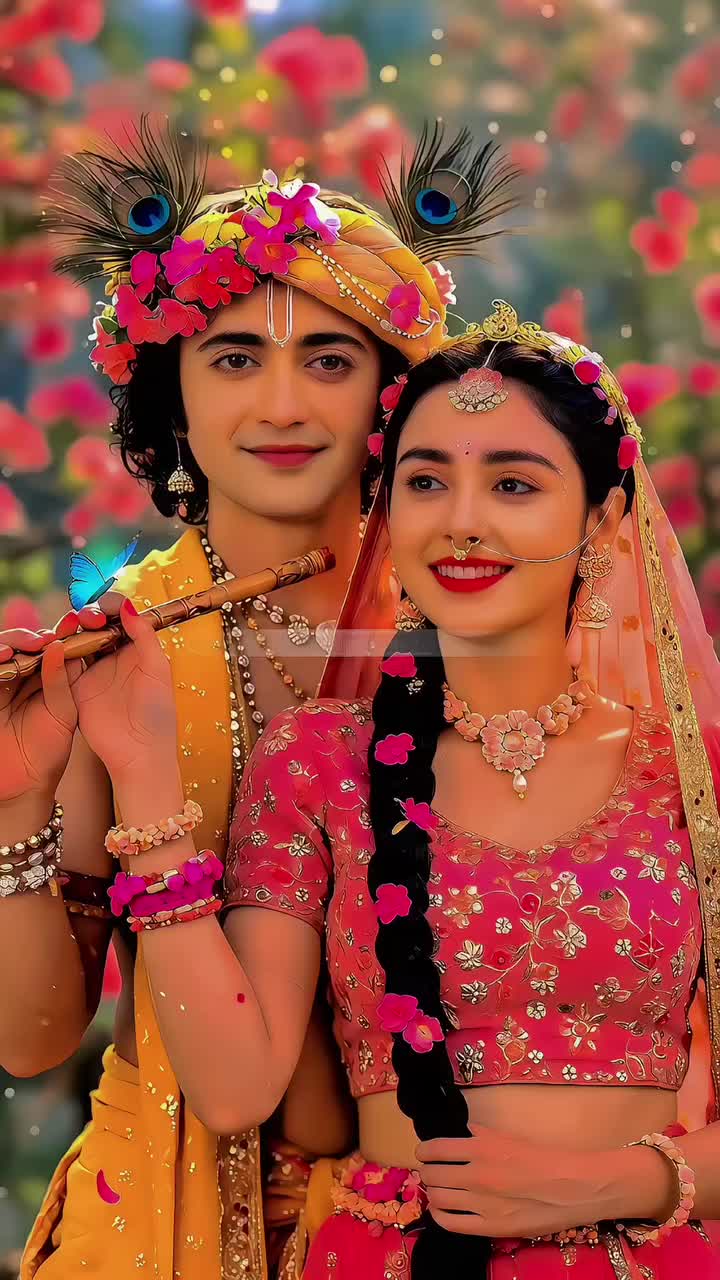 radha krishna good morning images