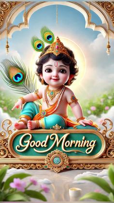 radha krishna good morning images