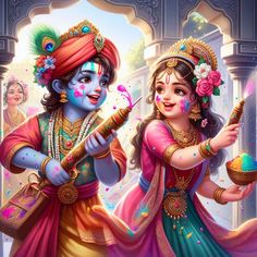 radha krishna holi images hd 3d