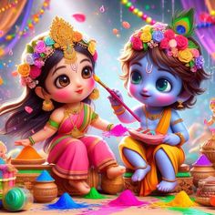 radha krishna holi images hd 3d