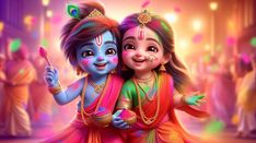 radha krishna holi images hd 3d