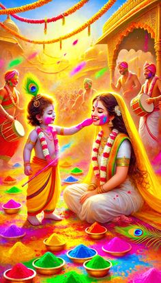 radha krishna holi images hd 3d