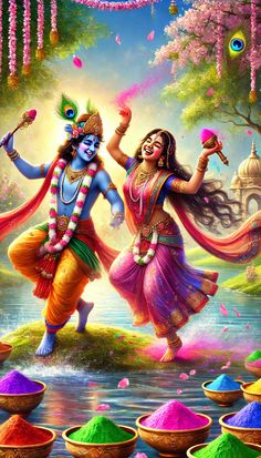 radha krishna holi images hd 3d