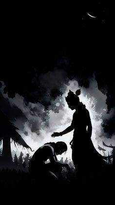 radha krishna love black wallpaper