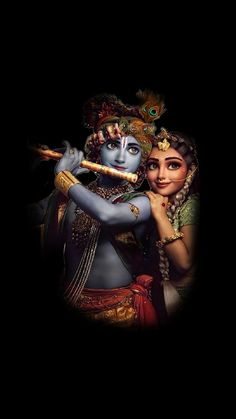 radha krishna love black wallpaper