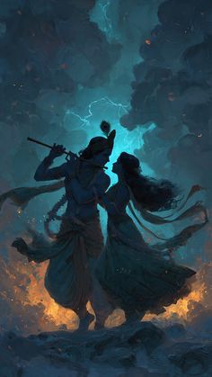 radha krishna love black wallpaper