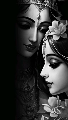 radha krishna love black wallpaper